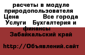 расчеты в модуле природопользователя › Цена ­ 3 000 - Все города Услуги » Бухгалтерия и финансы   . Забайкальский край